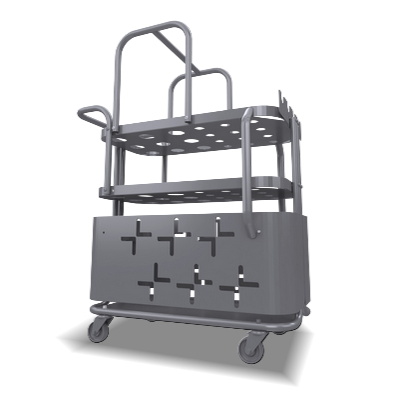 Trolley , furnace peripheral for immersion heaters, thermocouples and air heaters